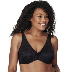 Playtex Secrets Ultra Soft No Poke Dreamwire Underwire Bra Black 44DD Women NWT